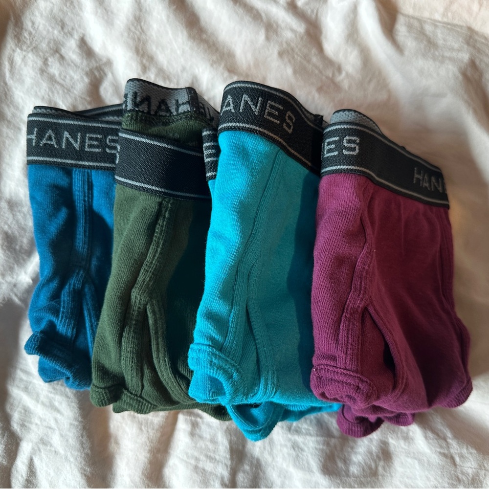 NWOT Hanes Boxer Briefs Set- Blue, Green, Teal, Purple Set